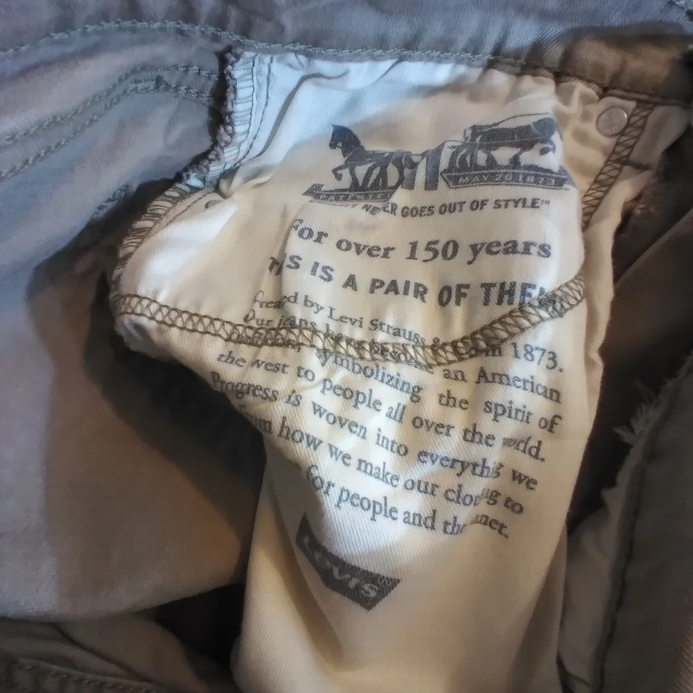 Levis 505 Mens Beige Denim Jeans Size 31/ 30 Western Workwear Performance